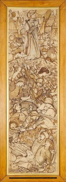 The Battle of Beth-Horon - Joshua Commanding the Sun and Moon to Stand Still, 1863. Creator: Sir Edward Coley Burne-Jones