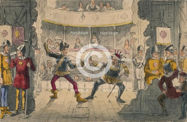 The Battle of Bosworth Field, a scene in the Great Drama of History, 1850. Artist: John Leech