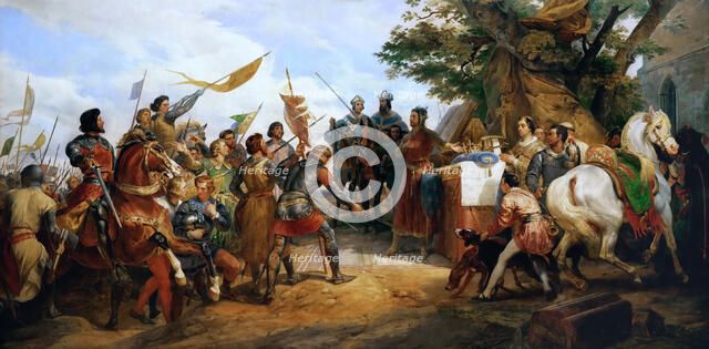 The Battle of Bouvines on 27 July 1214. Artist: Vernet, Horace (1789-1863)