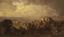 The Battle of Bråvalla. Study. Creator: Johan August Malmström