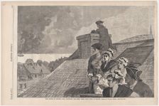 The Battle of Bunker Hill - Watching the Fight from Copp's Hill, in Boston (Harper's Weekl..., 1875. Creator: Unknown