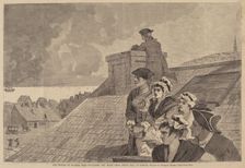 The Battle of Bunker-Hill - Watching the Fight from Copp's Hill, in Boston, published 1875. Creator: Winslow Homer