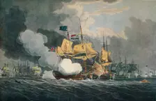 The Battle of Camperdown c1798, (1924). Artist: Robert Clevely