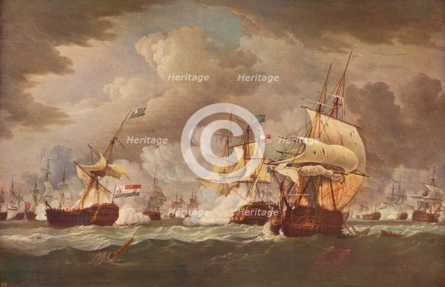 'The Battle Of Camperdown', c1800. Artist: Thomas Whitcombe.
