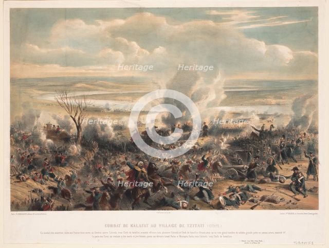 The Battle of Calafat on January 1854, 1854. Artist: Anonymous  
