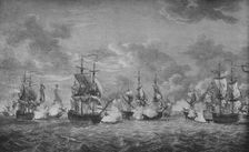 The Battle of Cap-Français c1760. Artist: Richard Paton