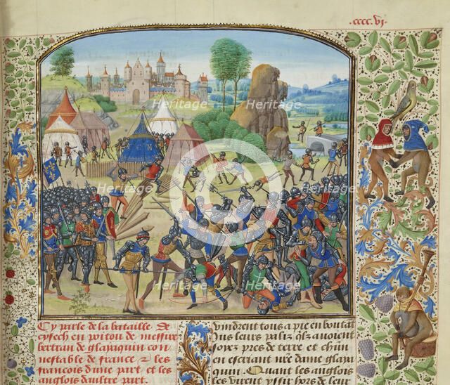 The Battle of Chiset on 21 March 1373, ca 1470-1475. Creator: Liédet, Loyset (1420-1479).