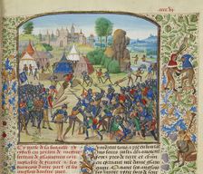 The Battle of Chiset on 21 March 1373, ca 1470-1475. Creator: Liédet, Loyset (1420-1479)