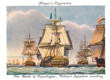 The Battle of Copenhagen; Nelson's Squadron attacking, 1936. Creator: Unknown
