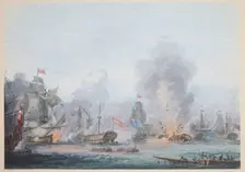 The Battle of Copenhagen on 2 April 1801, 1801. Creator: Boberg, Gustaf (active End of 18th-Early 19th cen.)