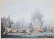 The Battle of Copenhagen on 2 April 1801, 1801. Creator: Boberg, Gustaf (active End of 18th-Early 19th cen.)