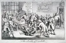The Battle of Cornhill 1769. Artist: Anon
