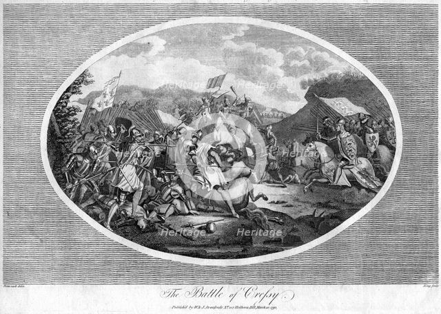 'The Battle of Cressy', (1792). Creator: King.