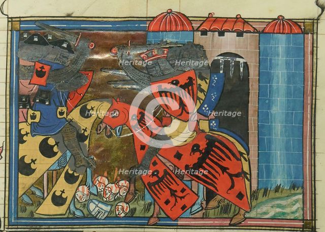 The Battle of Dorylaeum on 1 July 1097, 1337. Creator: Maître de Fauvel (active 1314-1340).
