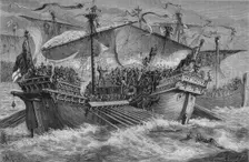 The Battle of Dover 24 August 1217, (c1880)