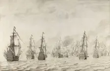 The Battle of Dunkirk, 1659. Creator: Willem van de Velde I