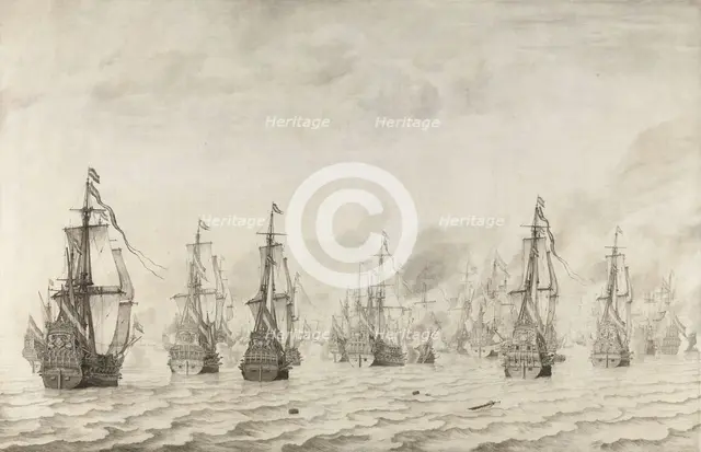 The Battle of Dunkirk, 1659. Creator: Willem van de Velde I.