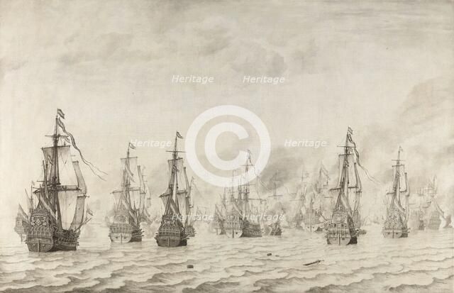 The Battle of Dunkirk, 1659. Creator: Willem van de Velde I.