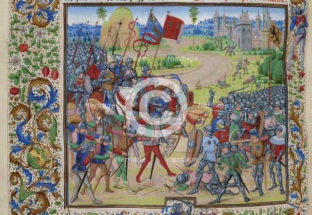 The Battle of Dunkirk on 25 May 1383, ca 1470-1475. Creator: Liédet, Loyset (1420-1479).