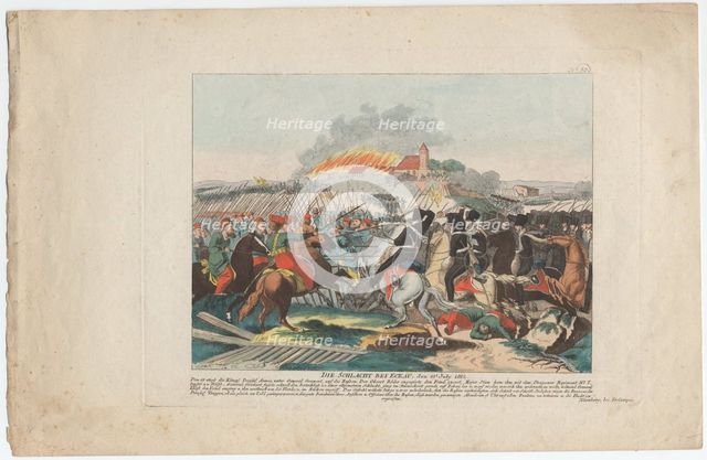 The Battle of Eckau on 19 July 1812. Artist: Campe, August Friedrich Andreas (1777-1846)