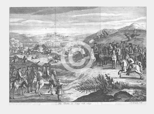 'The Battle of Edge-hill, 1642', (late 17th century). Creator: Michael Vandergucht.