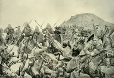 The Battle of Elandslaagte - Charge of the 5th Lancers 1900. Creator: Richard Caton Woodville II