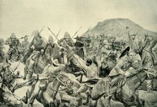 The Battle of Elandslaagte - Charge of the 5th Lancers 1900. Creator: Richard Caton Woodville II