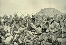 The Battle of Elandslaagte - Charge of the 5th Lancers 1900. Creator: Richard Caton Woodville II