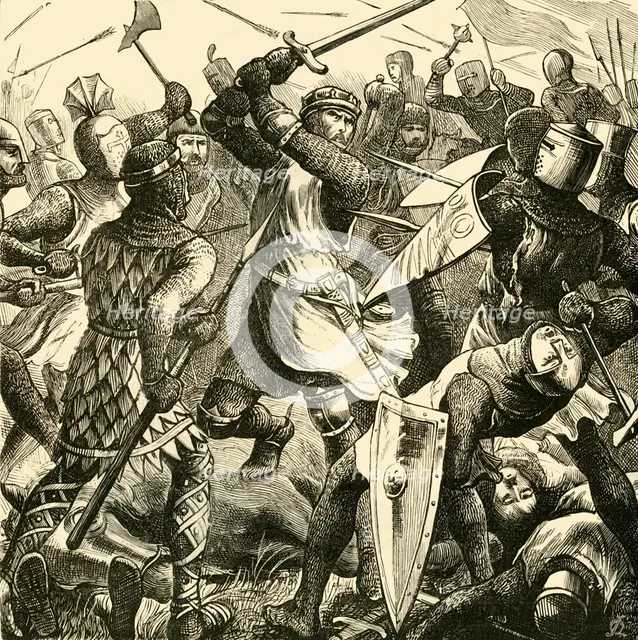 'The Battle of Evesham: De Montfort's Last Stand', (1265), 1890.   Creator: Unknown.