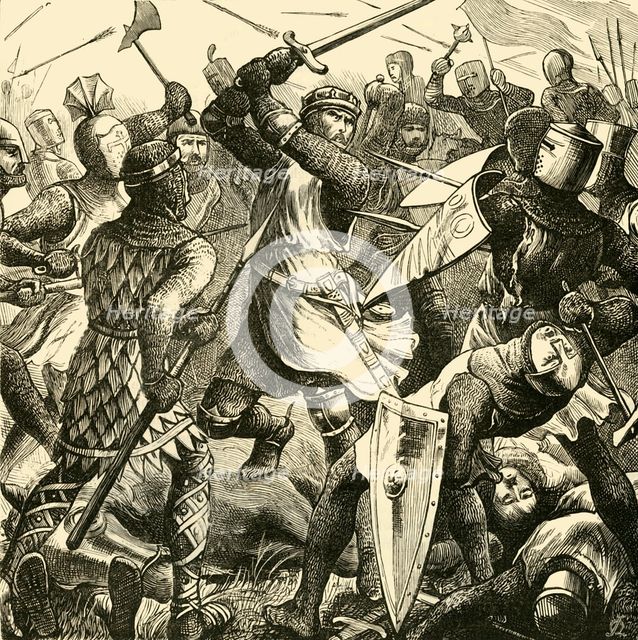 'The Battle of Evesham: De Montfort's Last Stand', (1265), 1890.   Creator: Unknown.