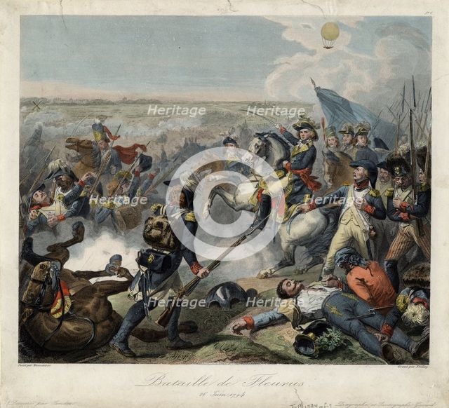 The Battle of Fleurus on 26 June 1794, 1795. Artist: Mauzaisse, Jean-Baptiste (1784-1844)