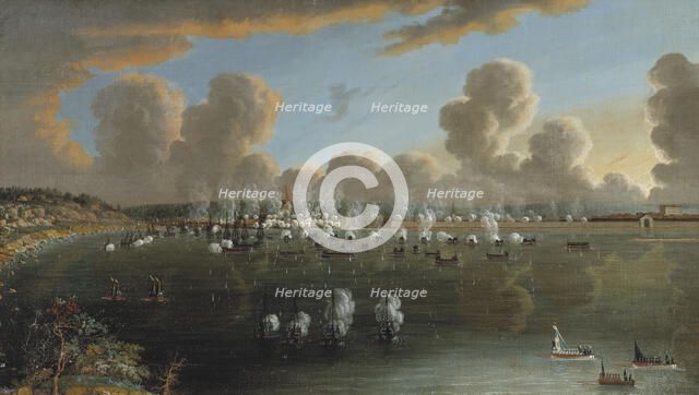 The Battle of Fredrikshamn on 15 May 1790, 1792. Creator: Johan Tietrich Schoultz.