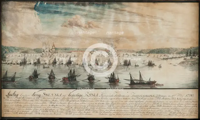 The Battle of Fredrikshamn on May 1790, 1791. Creator: Schoultz, Johan Tietrich (1754-1807).