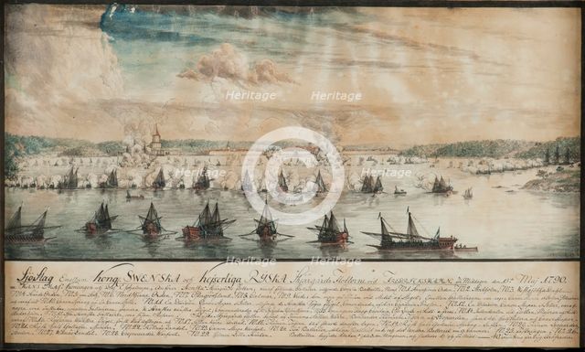 The Battle of Fredrikshamn on May 1790, 1791. Creator: Schoultz, Johan Tietrich (1754-1807).