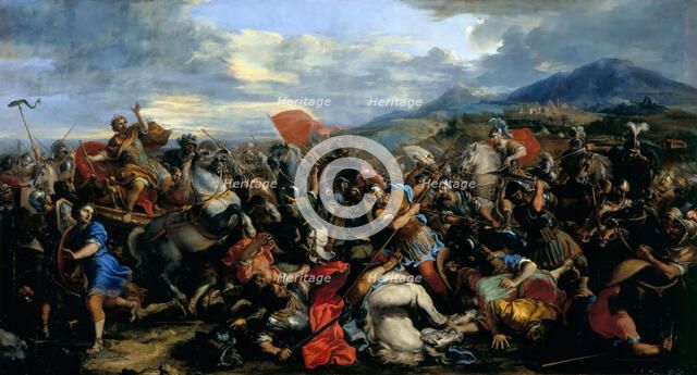 The Battle of Gaugamela in 331 BC. Artist: Courtois, Jacques (1621-1676)
