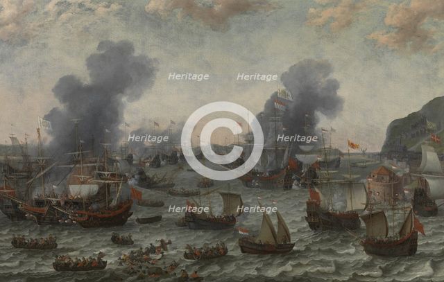 The Battle of Gibraltar, 25 April 1607, c. 1617. Artist: Willaerts, Adam (1577-1664)