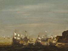 The Battle of Gibraltar, 25 April 1607, c1630. Creator: Verbeeck, Cornelis (1585/91-after 1637)