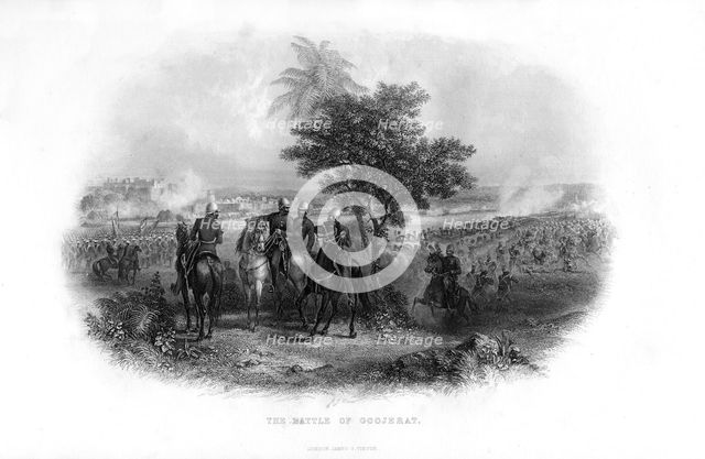 'The Battle of Goojerat', 1849, (19th century). Artist: Unknown