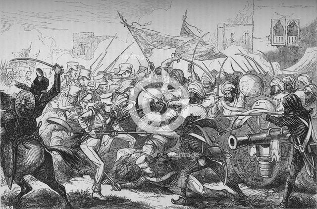 'The Battle of Goojerat', c1880. Artist: Unknown.