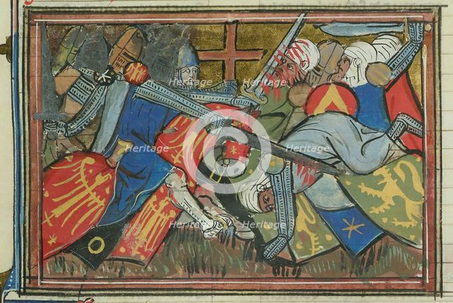 The Battle of Hab on August 14, 1119, 1337. Creator: Maître de Fauvel (active 1314-1340).