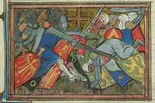 The Battle of Hab on August 14, 1119, 1337. Creator: Maître de Fauvel (active 1314-1340)