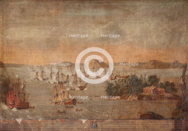 The Battle of Hoglande on 22 July 1713, 1713. Artist: Anonymous  