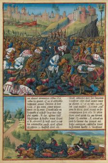 The Battle of Inab. From "Les Passages d'outremer" by Sébastien Mamerot, 1474. Creator: Jean Colombe