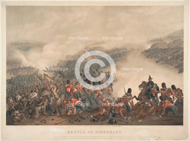 The Battle of Inkerman on November 5, 1854, 1855. Artist: Norie, Orlando (1832-1901)