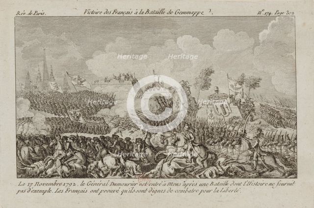 The Battle of Jemappes, 1792. Creator: Anonymous.