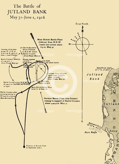 'The Battle of Jutland Bank, May 31-June 1, 1916', (c1920). Creator: Unknown.