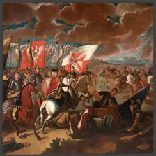 The Battle of Kalisz in 1706, between 1725-1750. Creator: Unknown