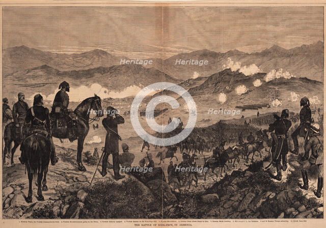 The Battle of Kizil-Tepe on June 25, 1877, 1877. Artist: Anonymous  