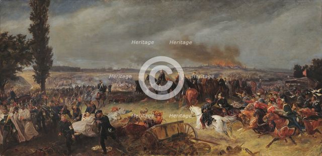 The Battle of Königgrätz on 3 July 1866, after 1869. Creator: Bleibtreu, Georg (1828-1892).