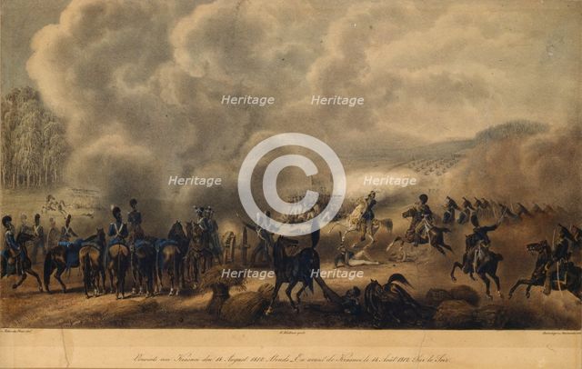 The Battle of Krasnoi on August 14, 1812, 1820s. Artist: Faber du Faur, Christian Wilhelm, von (1780-1857)